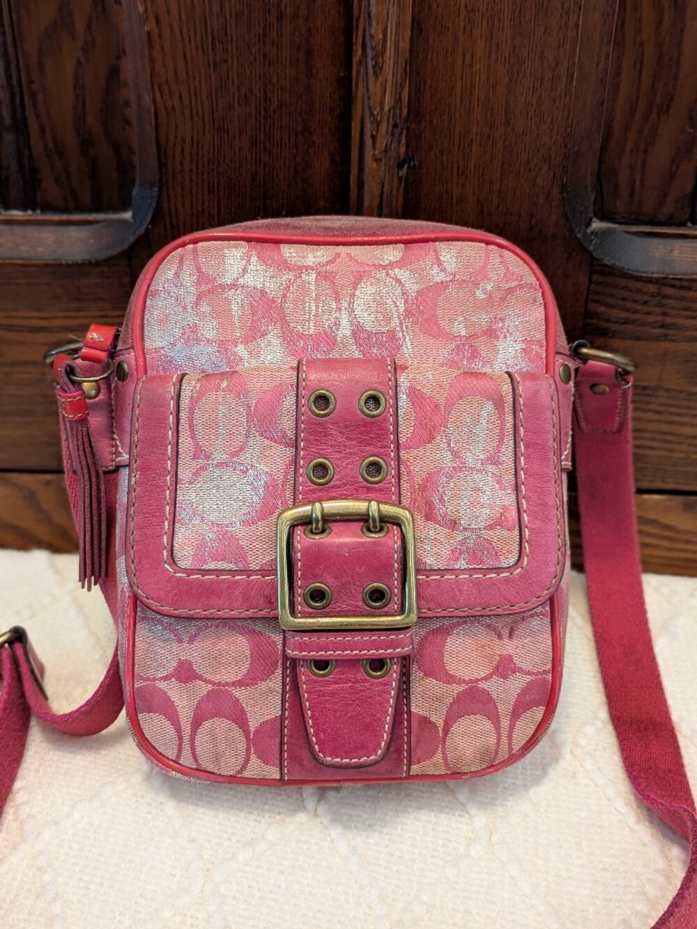 Vintage Coach Signature Camera Bag CrossBody Y2K